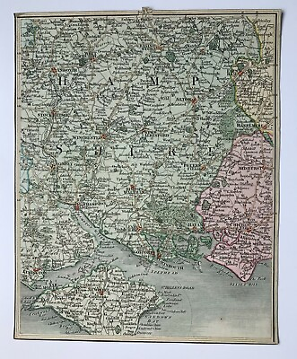 #ad 2x Original antique map John Cary 1794 Basingstoke Isle o Wight 10x8quot; ** 19356 GBP 14.07