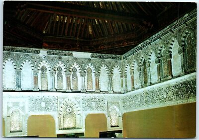 #ad Postcard Coffered Ceiling of the Synagogue Museo Sefardi Toledo Spain $8.31