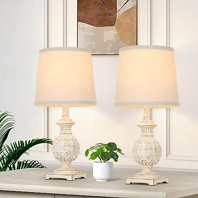 #ad #ad Sucolite 18.5quot; Table Lamps for Bedroom Set of 2 Farmhouse Rustic Style Night... $58.64