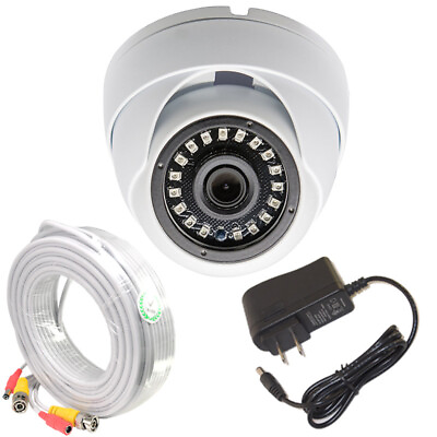 #ad HD 1080P Dome Security Camera with 50ft Video Power Cable Power Supply Adapter $34.99