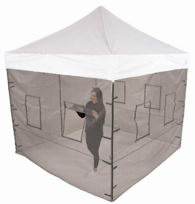 #ad Pop Up Canopy Tent 10x10 w Mesh Sidewalls Screen Netting Vendor Booth Tailgate $339.99