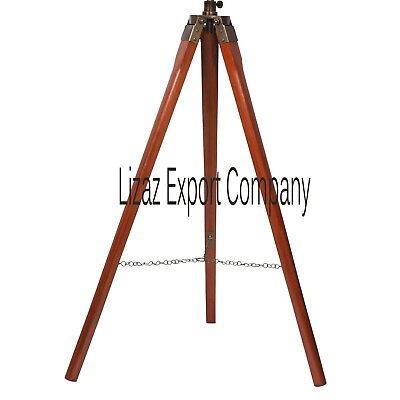 #ad Vintage Tripod Standing Floor Lamp Stand Modern Antique Wood Without Shade $59.40