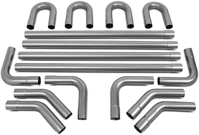 #ad #ad 16pcs 2.5quot; inch Stainless Steel T 304 Custom Mandrel Exhaust Tubing Pipe Kit $163.99