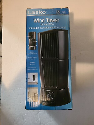 #ad Lasko Desktop Wind Tower Oscillating Multi Directional 2 Speed Fan Model T1430 $40.00