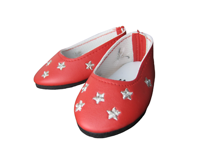 #ad Red Star Ballet Flats Shoes Fits 18 Inch American Girl Doll Clothes Accessories $5.49