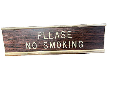 #ad quot;PLEASE NO SMOKINGquot; Desk Counter Sign Retro $7.00