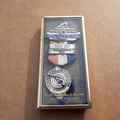 #ad Lowell Flat River Range Michigan MI 1965 Center Fire Timed Fire Shooting Medal $15.00