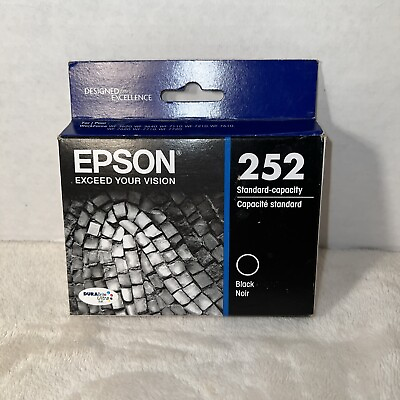 #ad Epson 252 Black Computer Ink Cartridge New $16.95