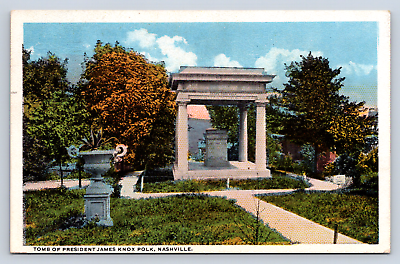 #ad Vintage Postcard Tomb of President James Knox Polk Nashville Tennessee $4.00