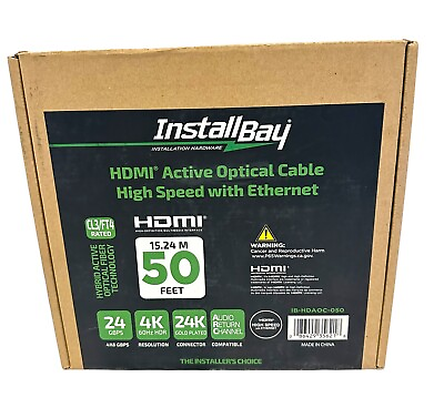 #ad Metra IB HDAOC 050 Install Bay HDMI AOC Active Fiber 50ft NEW IN BOX $69.99