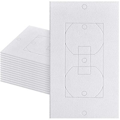 #ad 50 Pcs Wall Plate Insulation Gasket Wall Gasket Replacement Outlet Insulation $17.64