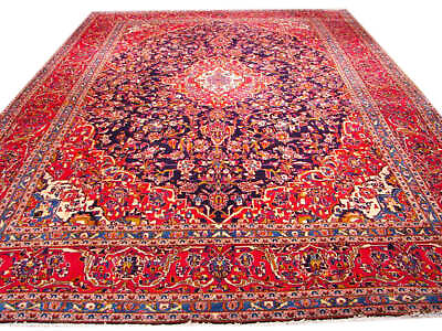 #ad 10#x27; x 14#x27; Traditional Kashaan Rug BLUE RED 8661 $1687.50