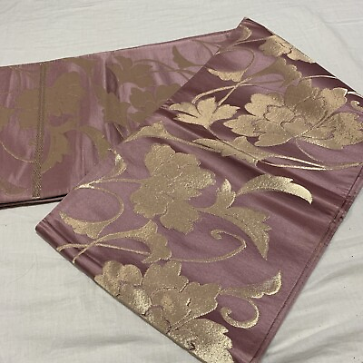 #ad Japanese kimono FUKURO obi SILK100% pink gold. $52.00