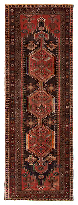 #ad Vintage Bordered Hand Knotted Carpet 3#x27;1quot; x 9#x27;2quot; Traditional Wool Rug $252.80