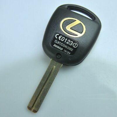 #ad 2 New Replacement Key Case Shell Keyless Remote Fob Uncut Blade Lexus Gold Logo $12.95