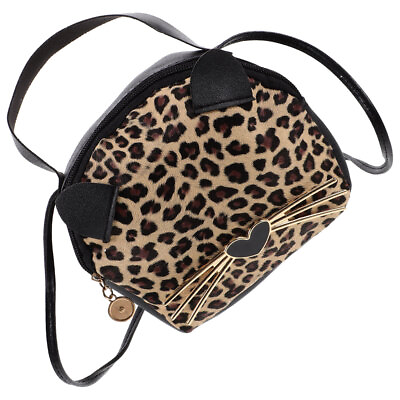 #ad Girls Tote Bag Leopard Shoulder White Backpack Travel Child Handbag $7.94
