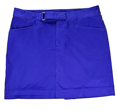 #ad Ralph Lauren Golf Skort Skirt Womens Sz 6 Purple Blue Stretch Pockets Zip Tennis $18.00
