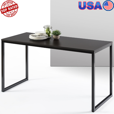 #ad 55quot; Metal Frame Desk Table Easy Assembly Modern Office Furniture Deep Espresso $128.25