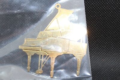 #ad NWOT Vintage Snowflakes 1979 Metal Bronze Piano Christmas Ornament 2.25quot; x 2quot; $25.25