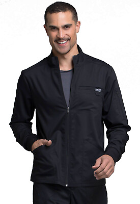 #ad Cherokee Workwear Revolution Men#x27;s Zip Front Scrub Jacket WW320 $34.99