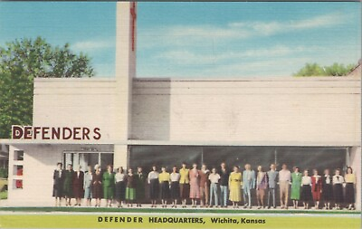 #ad Defenders of the Christian Faith Wichita Kansas headquarters c1940s linen C73 $29.59
