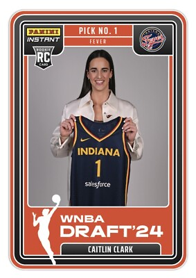 #ad Caitlin Clark $5.80 PRICING 2024 Panini Instant WNBA Draft Night #1 RC PreSale $6.44