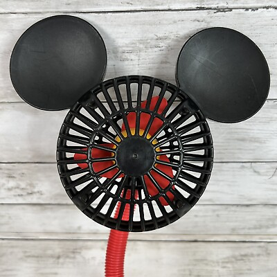 #ad Disney Mickey Ears Flexible Clip on Stroller Fan 17quot; Battery Operated WORKS $2.99