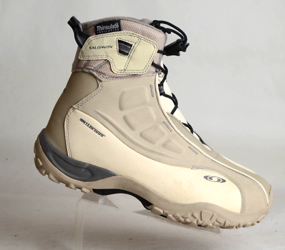 #ad Salomon Women#x27;s 10 M Waterproof Insulated Winter Snow Boots Beige $25.00