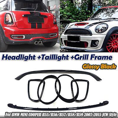 #ad FrontRear Light Eyelid Frame Grille Trim For MINI COOPER R55 R56 R57 JCW Style $128.25