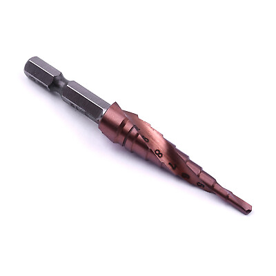 #ad 1Pc 3 12mm HSS Co Cobalt Spiral Grooved Step Drill Bits 1 4quot; Hex Shank $9.65