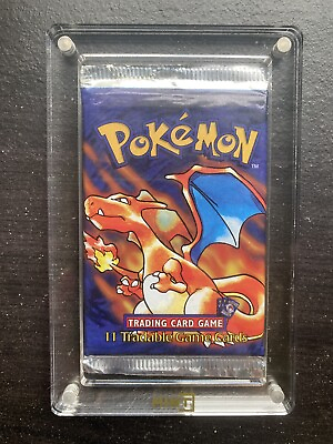 #ad 1999 Pokemon Base Set Charizard Shadowless Booster Pack Sealed Light Pack $740.00