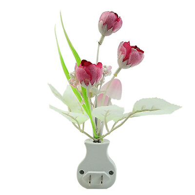 #ad Led Light Night Sensor Mushroom Romantic Flower LED Baby Bed Room Home Lamp $13.99