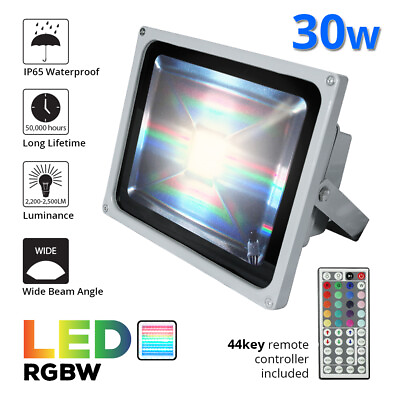 #ad LSP 2 Pack 30W LED RGB Outdoor Garden Security Lamp Changing Flood Light $35.23