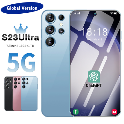 #ad 7.3quot; Unlocked S23 Ultra 5G Smartphone Android Cell Phone Dual SIM Mobile Phones $123.48