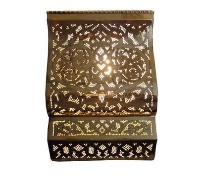 #ad Set of 2 Handcrafted Moroccan Gold Brass Wall Lamp Sconce Light $163.90