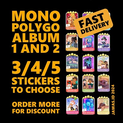 #ad Monopoly Go All 3 4 5 Star Stickers Cards Super FAST and CHEAP $3.80