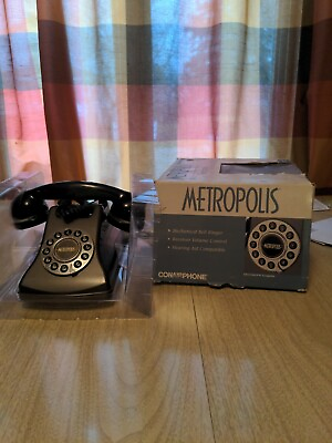 #ad Conair Metropolis Vintage Replica Phone Black and Pewter Model SW2504GPH $19.99