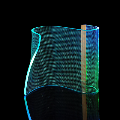 #ad #ad Modern Curved Acrylic Table Lamps for Bedroom Futuristic Decor Cool RGB Desk $66.99