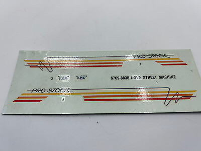 #ad Vintage Revell monogram nova street machine 6769–8830 model decal $5.99