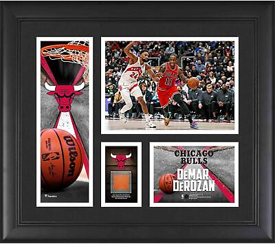 #ad DeMar DeRozan Chicago Bulls FRMD 15x17 Collage with a Piece of Team Used Ball $79.99