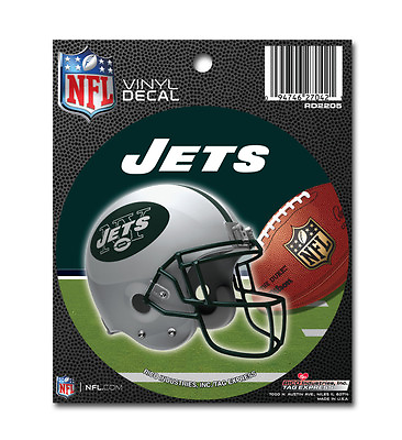#ad NFL Licensed New York Jets Round Decal Window Sticker Football Game League $5.99