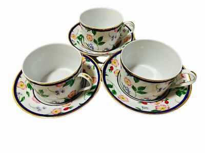 #ad TIFFANY Co Rare Tiffany American Garden Tea Cup Saucer 3 Customers Tableware $300.94