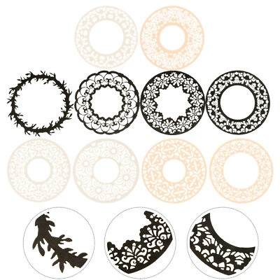#ad #ad Crafts Lace Paper Cutout Scrapbook 40 Sheets Vintage Supplies Pack Round Sticker $11.99