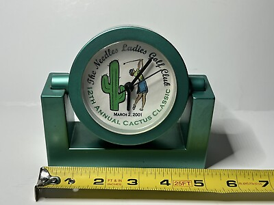 #ad Vintage Clock Women Golf 2001 Needles CA Cactus Classic $4.99