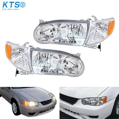 #ad Fit For 2001 2002 Toyota Corolla Headlights w Corner Signal Lamp Rightamp;Left Side $60.70