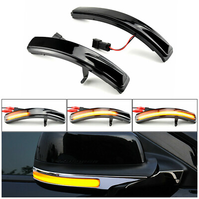 #ad Smoked Sequential Side Mirror LED Signal Turn Lights For 2011 2019 Ford Explorer $28.49