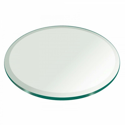 #ad Round Glass Table Top 48quot; Beveled Polished Edge 1 4quot; Thick Tempered Glass $218.41