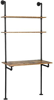 #ad Wall Mount Desk Ladder Desk Shelf Desk Industrial Desk Wall Table Comput... $145.30