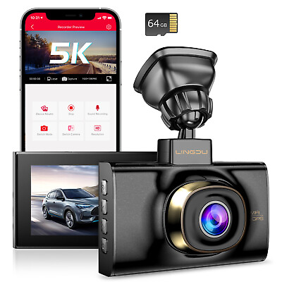 #ad 5K 4K 2.5K Car Dash Cam Night Vision 24H Parking Mode 5.8GHz Wi Fiamp;GPS Camera $119.99