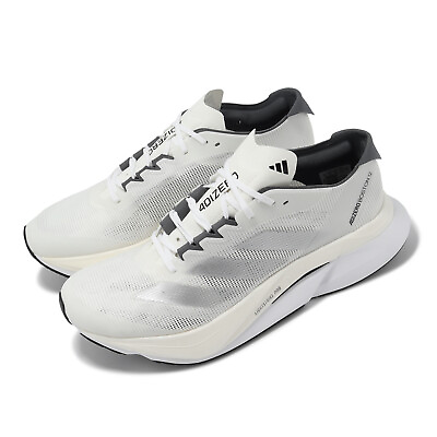 #ad adidas Adizero Boston 12 W White Silver Metallic Women Running Shoes ID6899 AU $199.00